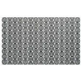 Tissu Cercles concentriques - noir sur le blanc (Yard)
