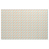 Tissu Cercles de crème Tan orange rétro MCM (Yard)