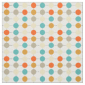 Tissu Cercles de crème Tan orange rétro MCM (Échantillon)