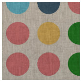 Tissu Cercles de points Polka de couleur rétro Motif #2 (Échantillon)
