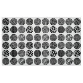 Tissu Cercles décoratifs - noirs et blancs (Fat Quarter)