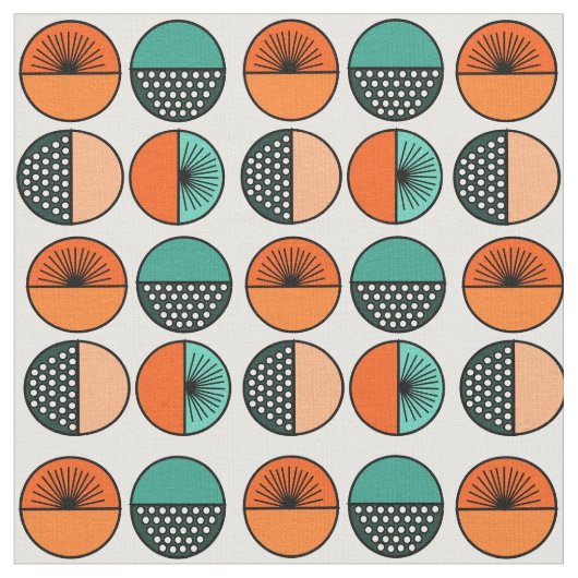 Tissu Cercles et étoiles (Fermer)