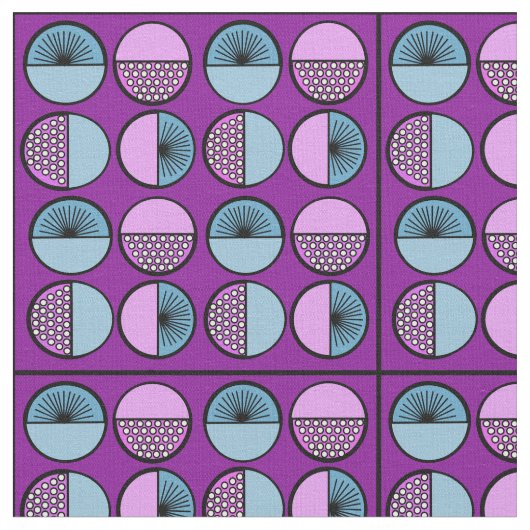 Tissu Cercles et étoiles (Fermer)