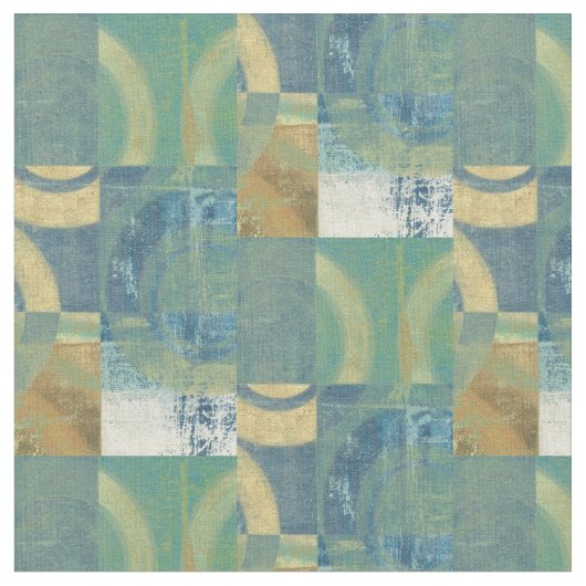 Tissu Cercles et panneaux multicolores (Fermer)