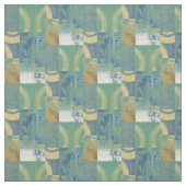 Tissu Cercles et panneaux multicolores (Échantillon)