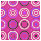 Tissu Cercles funky rose (Fermer)