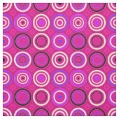 Tissu Cercles funky rose (Échantillon)