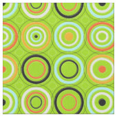 Tissu Cercles funky Vert (Fermer)
