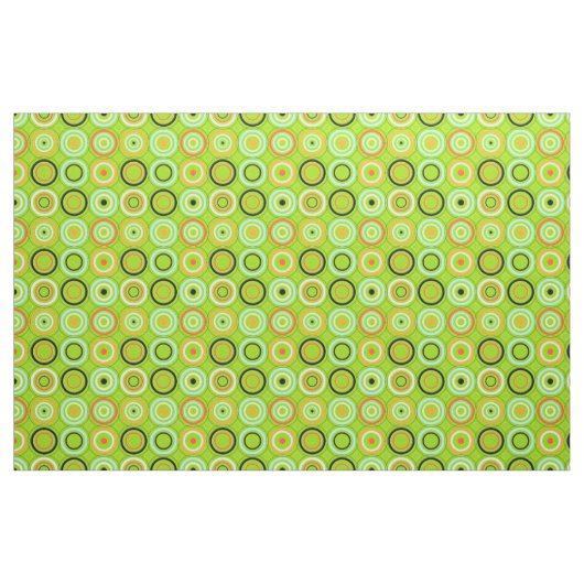 Tissu Cercles funky Vert (Fat Quarter)