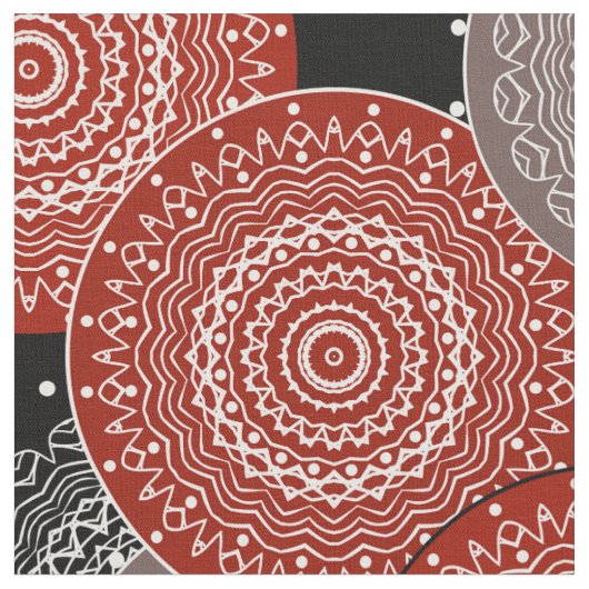 Tissu cercles géométriques modernes Abstraits formes ron (Fermer)