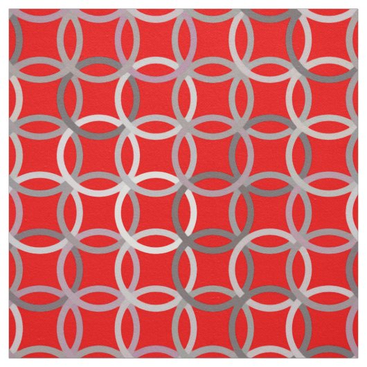 Tissu Cercles modernes de la moitié du siècle, (Échantillon)
