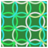 Tissu Cercles modernes du milieu du siècle, tons verts (Détail)