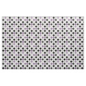 Tissu Cercles modernes Points Blanc Black Plum Fabric (Yard)