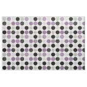 Tissu Cercles modernes Points Blanc Black Plum Fabric (Fat Quarter)