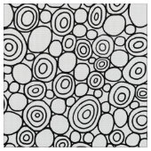 Tissu Cercles Motif 210819 - Noir et blanc (Fermer)