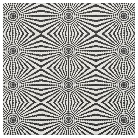 Tissu Cercles noirs blancs illusion d'optique amusant (Échantillon)