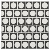 Tissu Cercles noirs et blancs et Carrés (Échantillon)