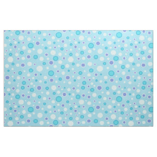 Tissu Cercles point Polka bleu
