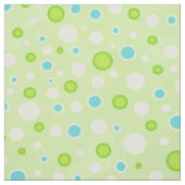 Tissu Cercles Pointe Polka Vert (Échantillon)