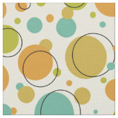 Tissu Cercles Tremblement Colorés Mi-Siècle moderne (Fermer)