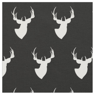 Tissu Cerf noir et blanc