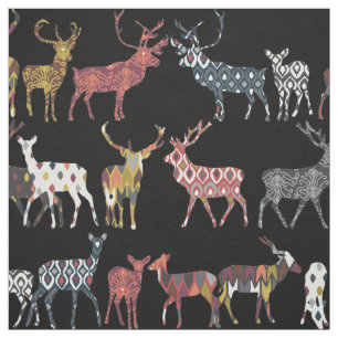 Tissu cerfs communs d'épice de charbon de bois