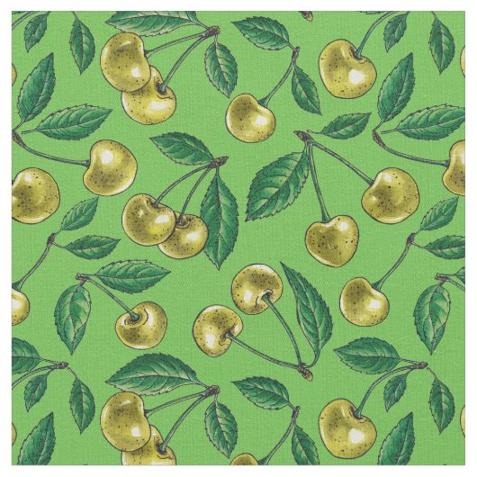Tissu Cerises jaunes (Fermer)