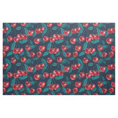Tissu Cerises rouges sur bleu foncé (Yard)