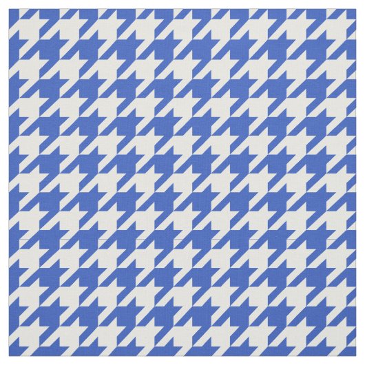 Tissu Cerulean Blue, White Houndstooth Motif #2M (Échantillon)