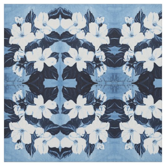 Tissu Ces Blossom Blues (Échantillon)