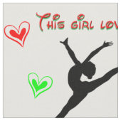 Tissu Cette Fille Aime La Gymnastique (Fermer)