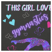 Tissu Cette Fille Aime La Gymnastique (Fermer)