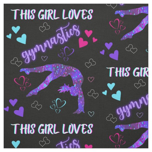 Tissu Cette Fille Aime La Gymnastique (Échantillon)