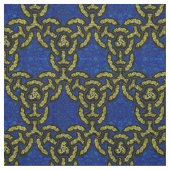 Tissu Chaîne celtique de dragon dans bleu-foncé (Échantillon)