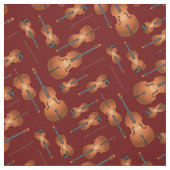 Tissu Chaîne Quartet Instruments Musique Rouge (Échantillon)