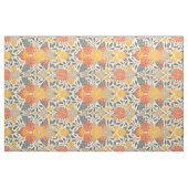 Tissu Chaleureux Jaune, Orange & Bleu Floral (Yard)