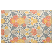 Tissu Chaleureux Jaune, Orange & Bleu Floral (Fat Quarter)