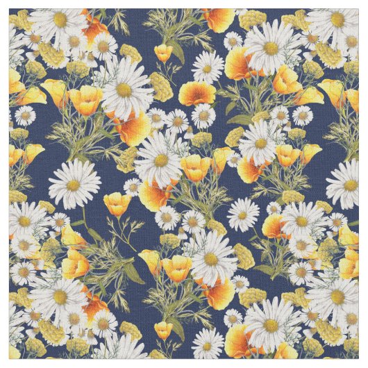 Tissu Chamomiles et Poppies (Fermer)
