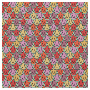 Tissu Champ de tulipe mixte