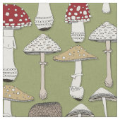 Tissu champignon vert (Fermer)