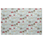 Tissu champignons bleu céladon (Fat Quarter)