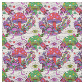 Tissu Champignons de Whimsical et Rocket Ships (Échantillon)