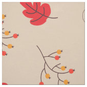 Tissu champignons et feuille (Échantillon)