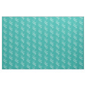 Tissu Chance Turquoise Typographie Script Positive (Yard)