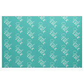 Tissu Chance Turquoise Typographie Script Positive (Fat Quarter)