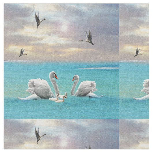Tissu Chanson Du Cygne Blanc, (Fermer)