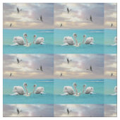 Tissu Chanson Du Cygne Blanc, (Échantillon)