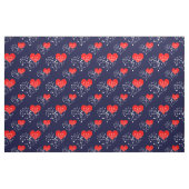 Tissu Chanter Motif de coeur. Notes blanches, contexte d (Fat Quarter)