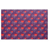 Tissu Chanter Motif de coeur. Notes blanches sur Violet (Fat Quarter)