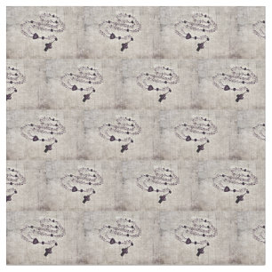 Tissu Chapelet catholique